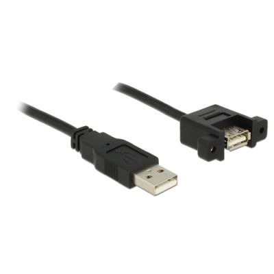 DeLOCK 1m 2xUSB2.0-A USB Kabel USB 2.0 USB A Schwarz