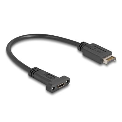 DeLOCK 85454 USB Kabel USB 3.2 Gen 2 (3.1 Gen 2) 0,25 m USB E USB C Schwarz