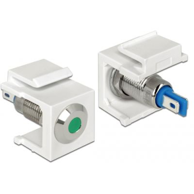 DeLOCK 86435 Drahtverbinder Keystone LED Blau, Grün, Edelstahl, Weiß