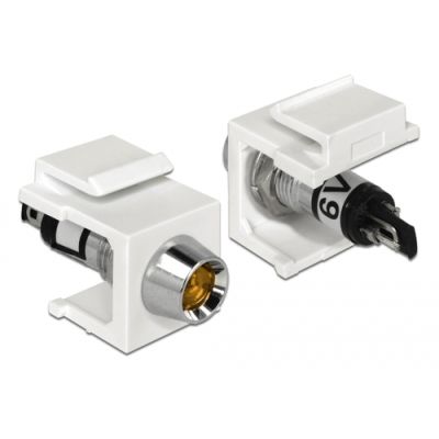 DeLOCK 86449 Drahtverbinder Keystone LED Schwarz, Edelstahl, Weiß, Gelb