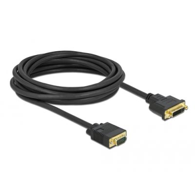 DeLOCK 86759 Videokabel-Adapter 5 m DVI-A VGA (D-Sub) Schwarz