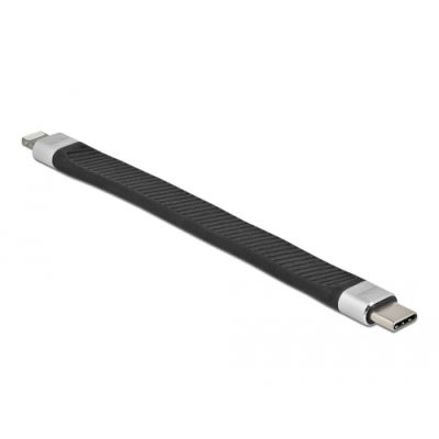 DeLOCK 86941 Lightning-Kabel 0,13 m Schwarz, Silber