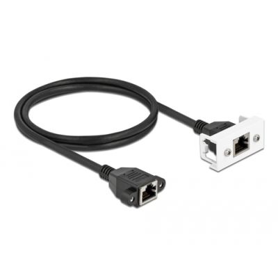 DeLOCK 87131 Netzwerkkabel Schwarz, Weiß 1 m Cat6a S/FTP (S-STP)