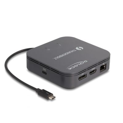 DeLOCK 87789 laptop-dockingstation & portreplikator Kabelgebunden Thunderbolt 3 Schwarz