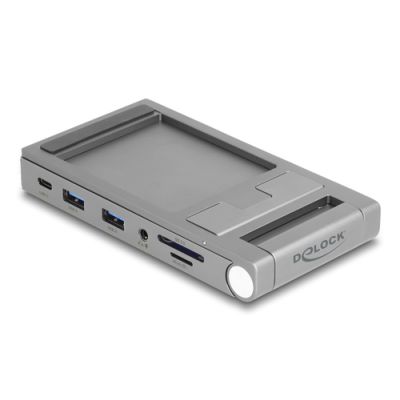 DeLOCK 88199 laptop-dockingstation & portreplikator Kabelgebunden USB 3.2 Gen 1 (3.1 Gen 1) Type-C Grau
