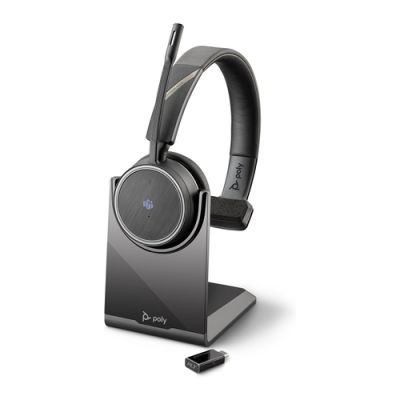 POLY Voyager 4210 Kopfhörer Kabellos Kopfband Büro/Callcenter Bluetooth Schwarz