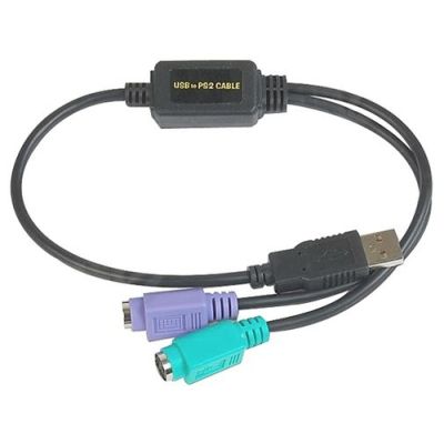 Datalogic ADP-203 Wedge to USB Adapter PS/2-Kabel 0,5 m 2x 6-p Mini-DIN USB A Schwarz
