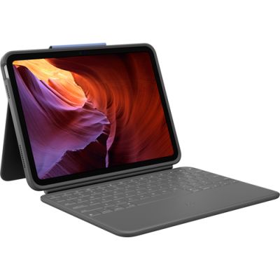 Logitech Rugged Folio Graphit Smart Connector QWERTY Dänisch, Finnisch, Norwegisch, Schwedisch