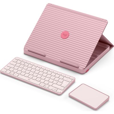 Logitech Casa Pop-Up Desk QWERTY UK Englisch Bluetooth Pink
