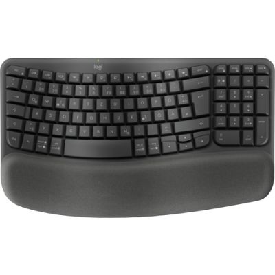 Logitech Wave Keys Tastatur Büro RF Wireless + Bluetooth QWERTZ Deutsch Graphit