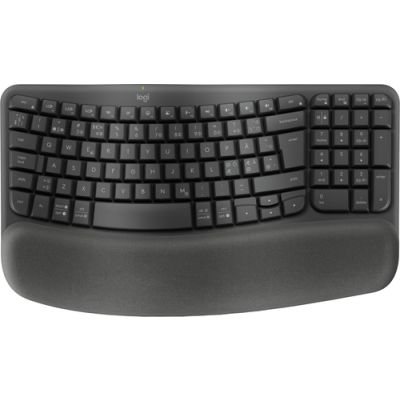 Logitech Wave Keys for Business Tastatur RF Wireless + Bluetooth QWERTY Dänisch, Finnisch, Norwegisch, Schwedisch Graphit