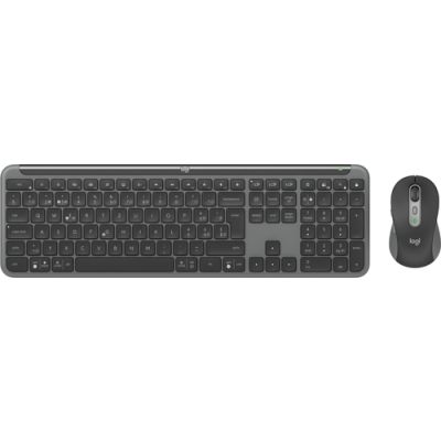 Logitech MK950 Signature for Business Tastatur Maus enthalten Büro RF Wireless + Bluetooth QWERTZ Schweiz Graphit
