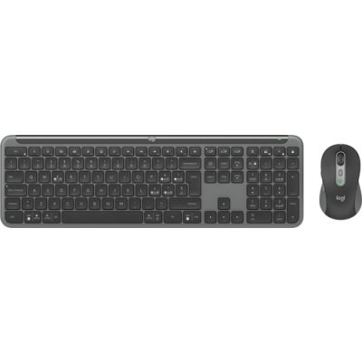 Logitech MK950 Signature for Business Tastatur Maus enthalten Büro RF Wireless + Bluetooth QWERTY Italienisch Graphit