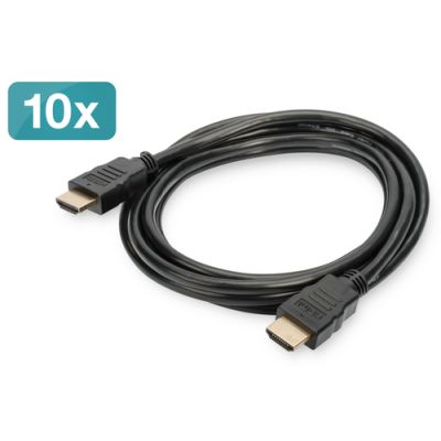 Digitus HDMI High Speed mit Ethernet Anschlusskabel, 10er Pack