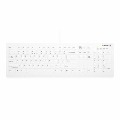 CHERRY AK-C8112 Tastatur USB QWERTY Englisch Weiß
