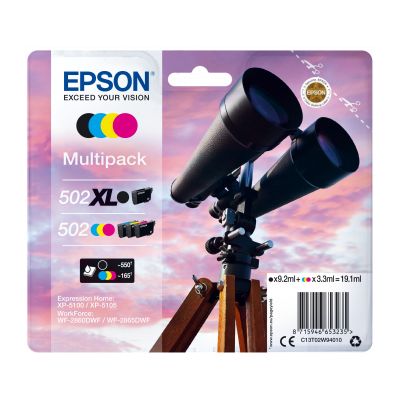 Epson 502 XL Druckerpatrone 4 Stück(e) Original Hohe (XL-) Ausbeute Schwarz, Blau, Magenta, Gelb