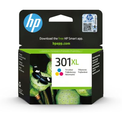 HP 301XL Cyan/Magenta/Gelb Original Druckerpatrone mit hoher Reichweite