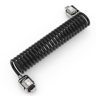 Compulocks Dual Head Coiled Cable Keyed Lock Kabelschloss Schwarz