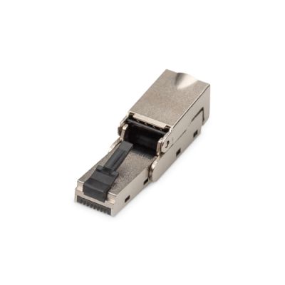 Digitus CAT 6A Feldstecker biegbar, STP mit Staubschutzkappe, Knickschutz