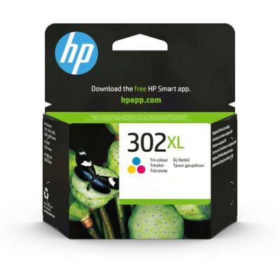 HP Original 302XL Cyan/Magenta/Gelb Druckerpatrone mit hoher Reichweite