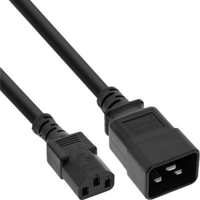 InLine Netz Adapterkabel, IEC-60320 C20 auf C13, max.10A, 2m