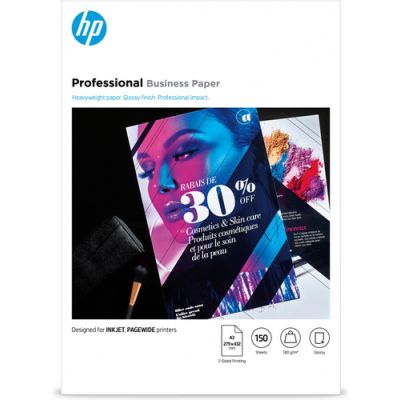 HP Professional Business Papiersorten, Glänzend, 180 g/m2, A3 (297 x 420 mm), 150 Blatt