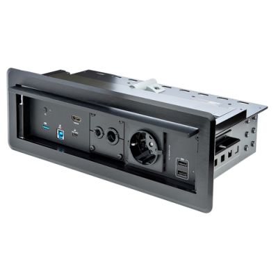 StarTech.com Tischanschlussfeld mit Laptop-Dockingstation und Stromversorgungsmodulen