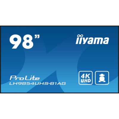 iiyama LH9854UHS-B1AG Signage-Display Digital Signage Flachbildschirm 2,48 m (97.5") LCD WLAN 500 cd/m² 4K Ultra HD Schwarz Eingebauter Prozessor Android 11 24/7
