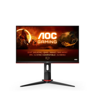 AOC G2 Q24G2A/BK Computerbildschirm 60,5 cm (23.8") 2560 x 1440 Pixel Schwarz, Rot