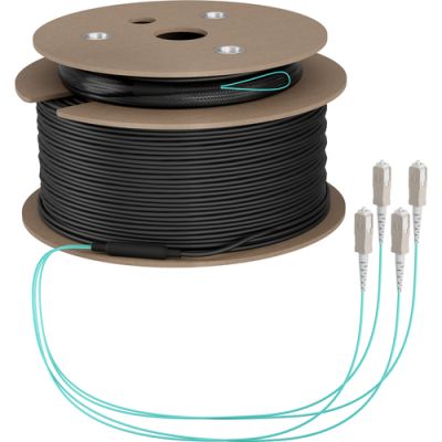 EFB Elektronik O8301S80OM3 InfiniBand/Glasfaserkabel 80 m 4x SC U-DQ(ZN) BH Aqua-Farbe, Beige, Schwarz