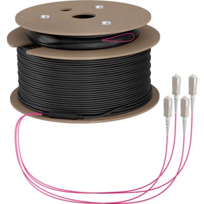 EFB Elektronik O8301S90OM4 InfiniBand/Glasfaserkabel 90 m 4x SC U-DQ(ZN) BH Beige, Schwarz, Magenta