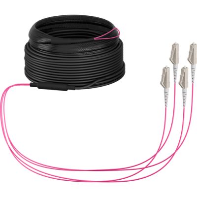 EFB Elektronik O8303S40OM4 InfiniBand/Glasfaserkabel 40 m 4x LC U-DQ(ZN) BH Beige, Schwarz, Magenta