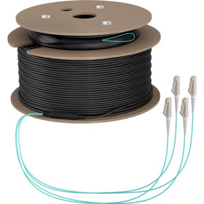 EFB Elektronik O8303S60OM3 InfiniBand/Glasfaserkabel 60 m 4x LC U-DQ(ZN) BH Aqua-Farbe, Beige, Schwarz