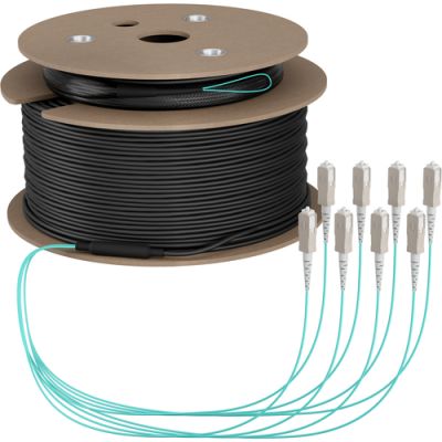 EFB Elektronik O8321S90OM3 InfiniBand/Glasfaserkabel 90 m 8x SC U-DQ(ZN) BH Aqua-Farbe, Beige, Schwarz