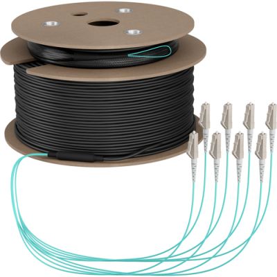 EFB Elektronik O8322S80OM3 InfiniBand/Glasfaserkabel 80 m 8x LC U-DQ(ZN) BH Beige, Schwarz, Blau