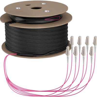 EFB Elektronik O8322S90OM4 InfiniBand/Glasfaserkabel 90 m 8x LC U-DQ(ZN) BH Beige, Schwarz, Magenta