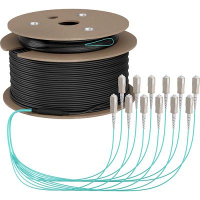 EFB Elektronik O8341S50OM3 InfiniBand/Glasfaserkabel 50 m 12x SC U-DQ(ZN) BH Beige, Schwarz, Blau