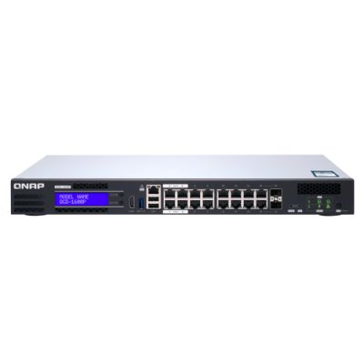 QNAP QGD-1600P Managed Gigabit Ethernet (10/100/1000) Power over Ethernet (PoE) 1U Schwarz, Grau