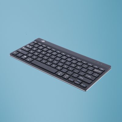 R-Go Tools Ergonomische Tastatur R-Go Compact Break, kompakte Tastatur mit Pausensoftware, QWERTY (NORDIC), Bluetooth, Schwarz