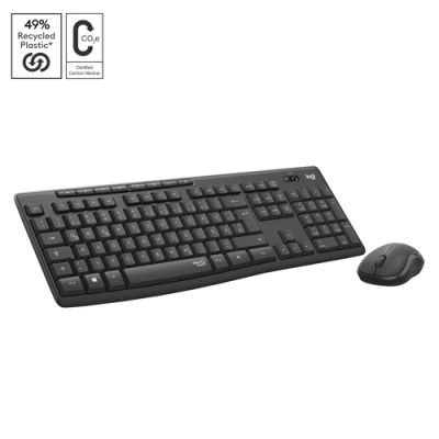 Logitech MK295 Silent Wireless Combo Tastatur Maus enthalten RF Wireless QWERTZ Schweiz Graphit