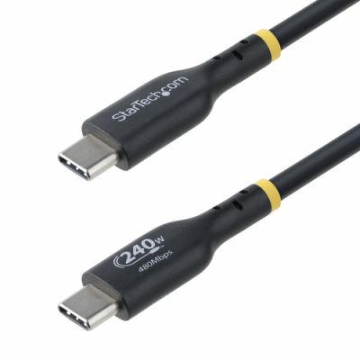 StarTech.com 4 Meter USB-C Ladekabel, USB-IF zertifiziert, USB C Schnellladekabel, 240W PD 3.1 EPR, USB C 2.0 Laptop-Ladekabel, USB-C Datenübertragungskabel, TPE-Mantel, M/M