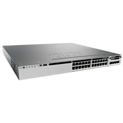 Cisco Catalyst WS-C3850-24P-L Netzwerk-Switch Managed Power over Ethernet (PoE) Schwarz, Grau