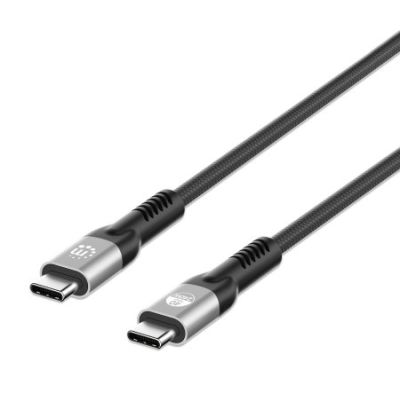 Manhattan 356374 USB Kabel 1 m USB4 Gen 3x2 USB C Schwarz