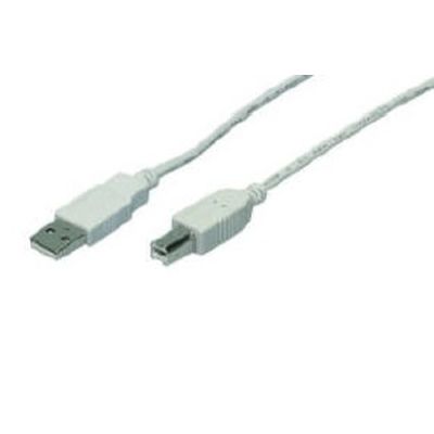 M-Cab USB 2.0 Kabel - A/B - St/St - grau - 1.80m
