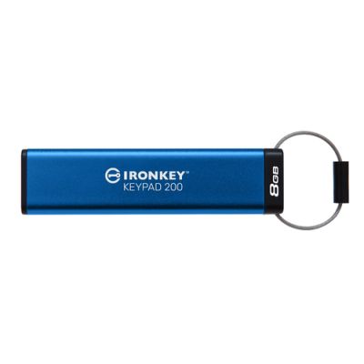 Kingston Technology IronKey 8GB Keypad 200, FIPS 140-3 Lvl 3 (ausstehend) AES-256 Verschlüsselung