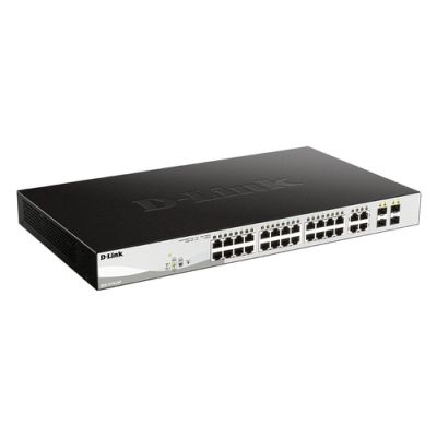 D-Link DGS-1210-24P Managed L2 Gigabit Ethernet (10/100/1000) Power over Ethernet (PoE) Schwarz