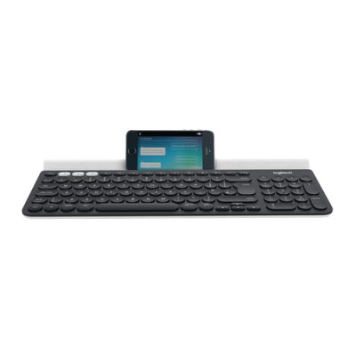 Logitech K780 Multi-Device Wireless Keyboard Tastatur RF Wireless + Bluetooth QWERTY UK Englisch Grau, Weiß