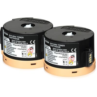 Epson Doppelpack Rückgabe-Tonerkassetten Schwarz 2 x 2.5k