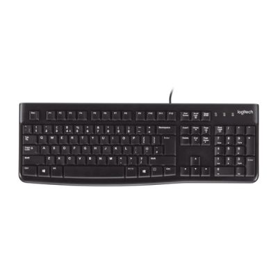 Logitech K120 Corded Keyboard Tastatur USB QWERTY US International Schwarz