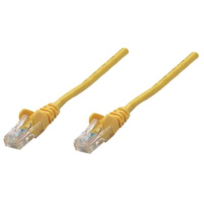 Intellinet Premium Netzwerkkabel, Cat6a, S/FTP, 100% Kupfer, Cat6a-zertifiziert, LS0H, RJ45-Stecker/RJ45-Stecker, 0,25 m, gelb